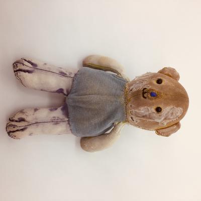 twenty-one centimetre velveteen rainbow teddy